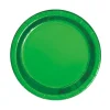 Platos de Papel Verde Metalizado 22 cm 8 ud
