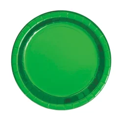 Platos de Papel Verde Metalizado 22 cm 8 ud