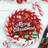 Platos Desechables Merry Christmas 23 cm - 6 ud