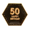 Platos Dorados y Negros 50 años 8 ud