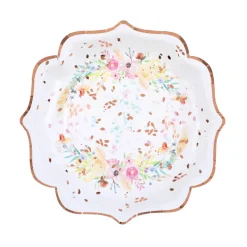 Platos Floral Wedding 10 ud