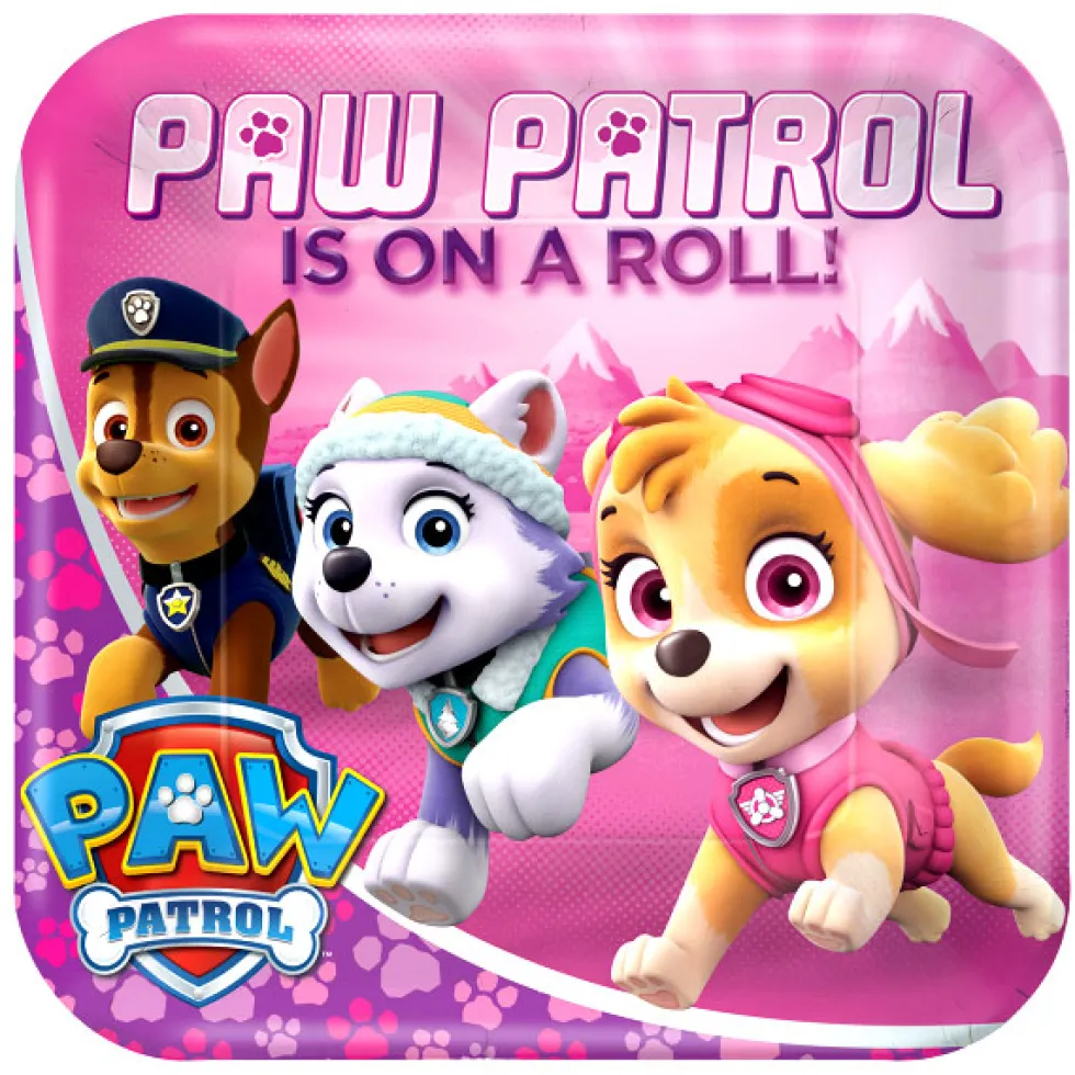 Platos Patrulla Canina Rosas 22 cm