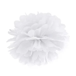 Pompón Blanco de papel 35 cm