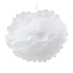 Pompón Color Blanco 25 cm