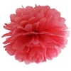 Pompón de Papel Color Rojo 35 cm