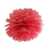 Pompon de Papel Color Rojo 25 cm