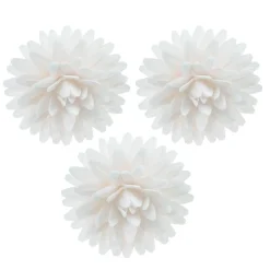 Pompones de Oblea Blancos 4,5 cm 12 ud