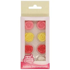 Rosas de Azúcar de Colores 8 ud