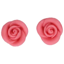 Rosas de Mazapán color Rosa 6 unidades
