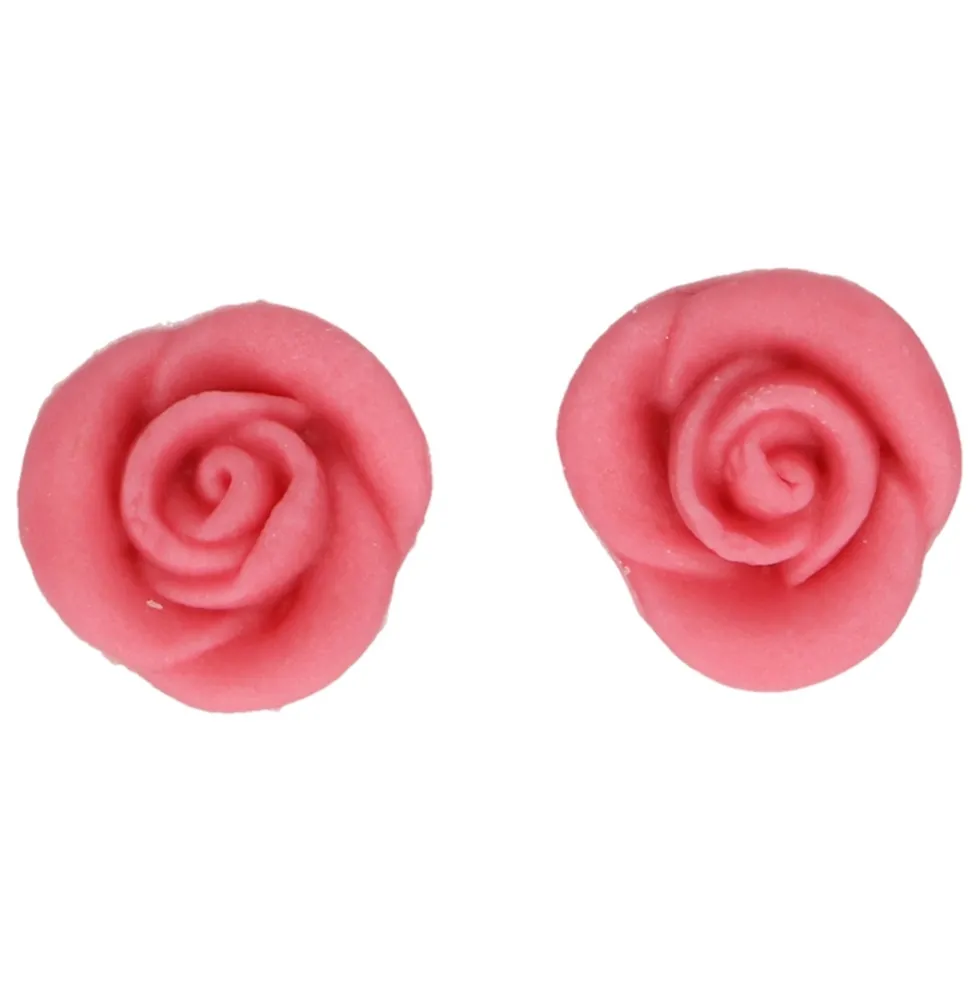 Rosas de Mazapán color Rosa 6 unidades