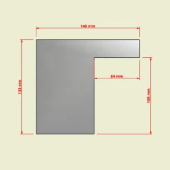 Scraper alisador de acero angulo recto N2