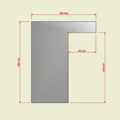 Scraper alisador de acero angulo recto N1
