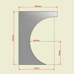 Scraper alisador de acero esferico N2