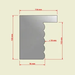 Scraper alisador de acero - ondas