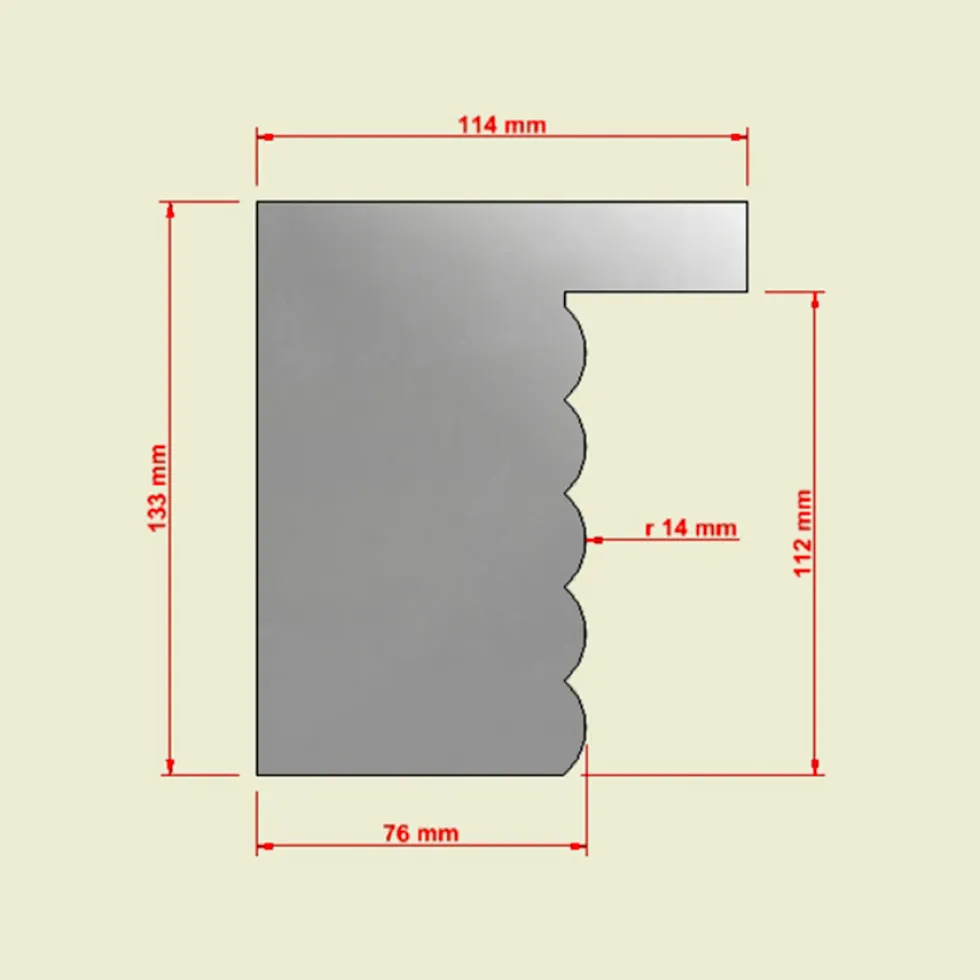 Scraper alisador de acero - ondas