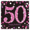 Servilletas 50 Años Pink Sparkling