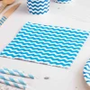Servilletas Azules con Rayas Onduladas