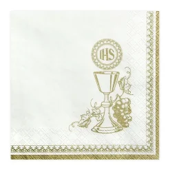 Servilletas Blancas Cáliz 20 ud
