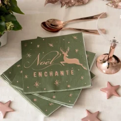 Servilletas de Papel Navidad Encantada Khaki 20 ud
