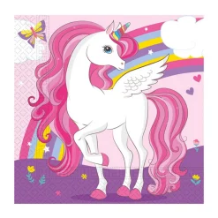 Servilletas de Papel Unicornio Arcoiris 20 ud