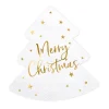 Servilletas Árbol de Navidad Blancas y Doradas 20 ud