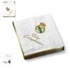 Servilletas Real Madrid Feliz Cumpleaños Oro - 12 ud