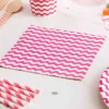 Servilletas Rosas con Rayas Onduladas