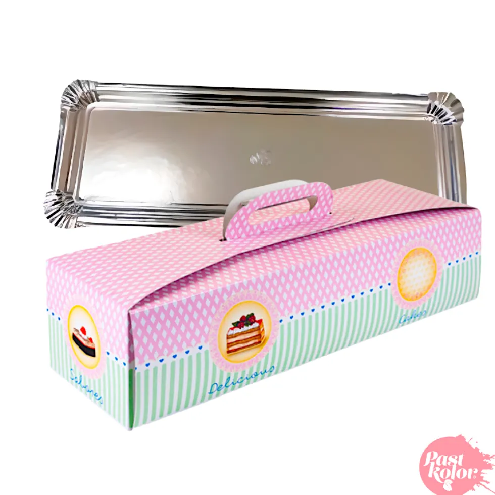 Set Bandeja Plateada + Caja para Brazo de Gitano - 35,5 x 13 cm