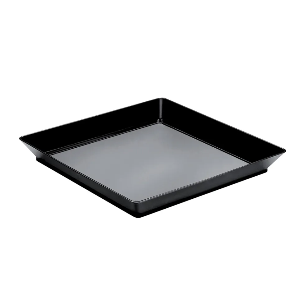 Set 12 Bandejas Negras 13 cm
