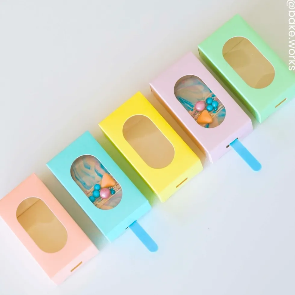 Set Cajas para Helados Melocotón Pastel 10 ud - Simply Making