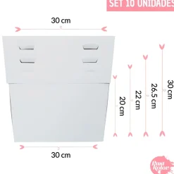 Set 10 Cajas para Tarta 4 Alturas Ajustables - 30 cm
