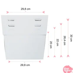 Set 10 Cajas para Tarta Alturas Ajustables + Bases Redondas Dorada - 28 cm