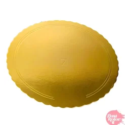Set 10 Cajas para Tarta Alturas Ajustables + Bases Redondas Dorada - 28 cm