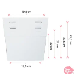 Set 10 Cajas para Tarta Alturas Ajustables + Bases Redondas Dorada - 18 cm