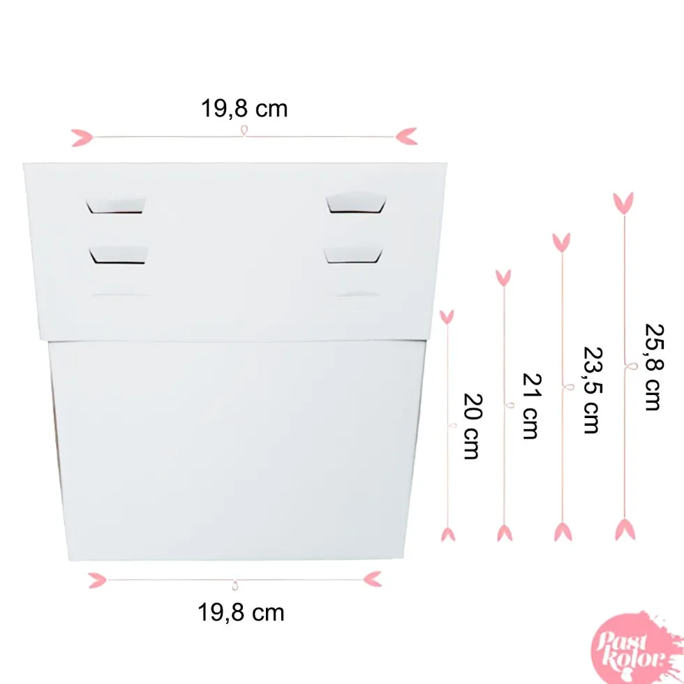 Set 10 Cajas para Tarta Alturas Ajustables + Bases Redondas Dorada - 18 cm