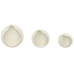 Set Cortadores con Expulsor Bolas Árbol de Navidad 3 ud