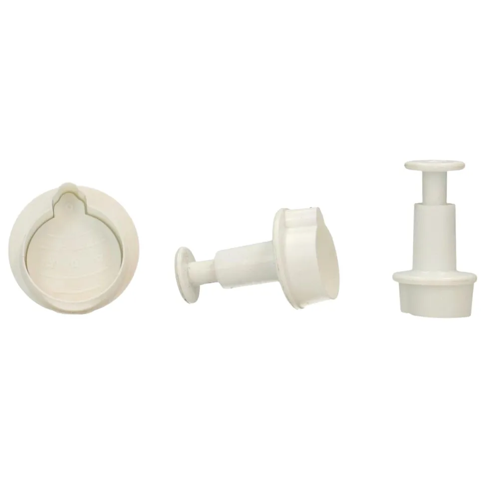 Set Cortadores con Expulsor Bolas Árbol de Navidad 3 ud