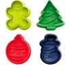 Set 4 cortadores con expulsor Navidad