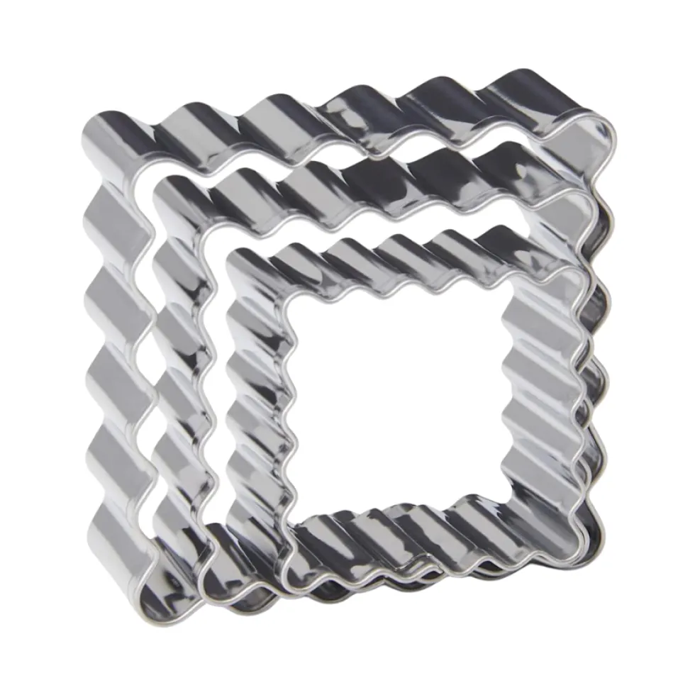 Set Cortadores de Acero Cuadrados 3 ud - Patisse