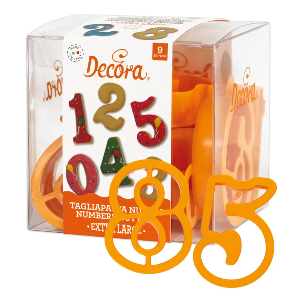 Set Cortadores de Galletas Números Grandes 9 ud - DECORA