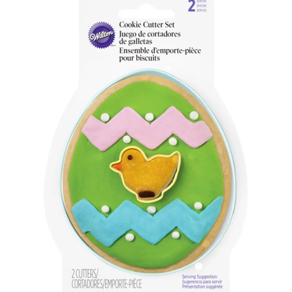 Set 2 cortadores de Pascua Huevo y Pollito