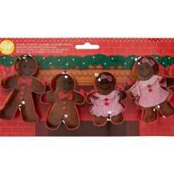 Set 4 Cortadores Familia Gingerbread - Wilton