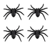 Set de 4 arañas de plástico 8 cm