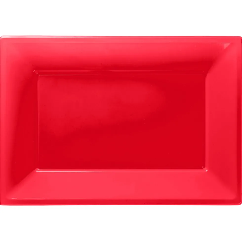 Set de 3 Bandejas Rojas 33 cm x 23 cm