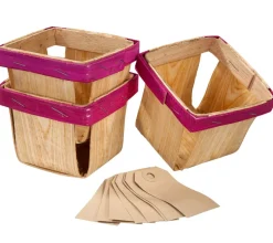 Set de 3 canastitas de madera para dulces