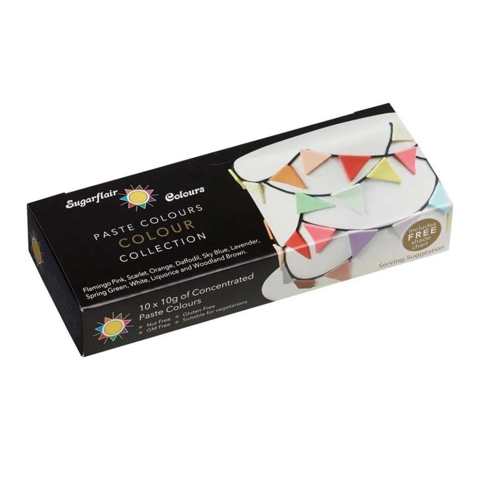 Set de 10 Colorantes en Pasta Sugarflair
