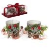 Set 2 Decoraciones Navideñas Portavelas