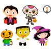 Set 5 Decoraciones Personajes Halloween