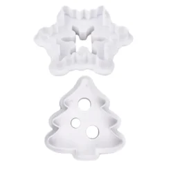 Set de 2 cortadores abeto y copo de nieve