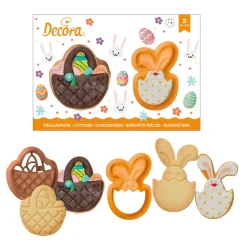 Set de 2 Cortadores Canasta y Conejito de Pascua